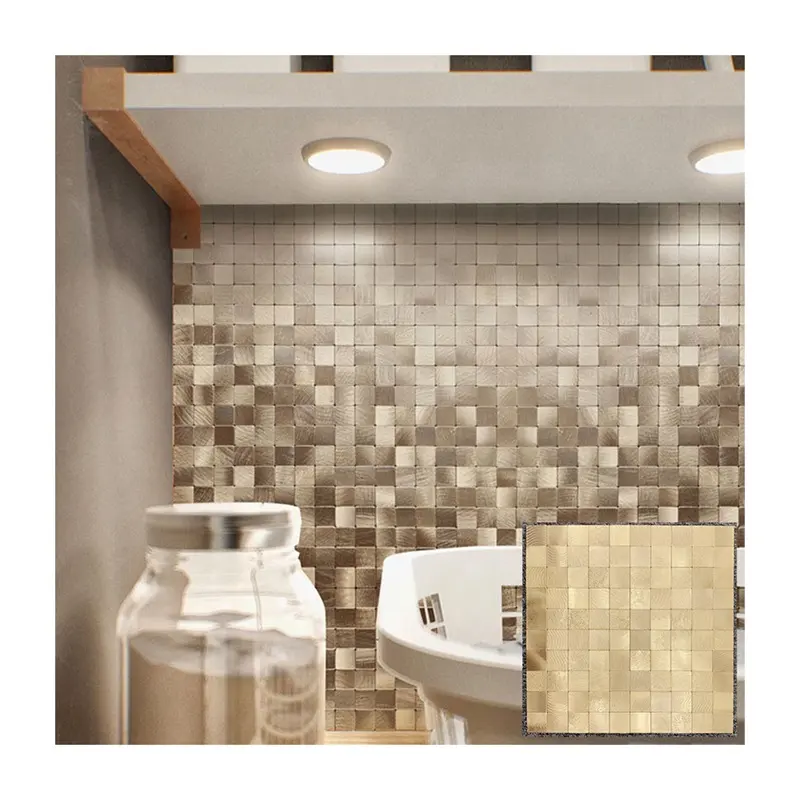 Gạch Mosaic DIY Tự Dán Bạc Xước Dành Cho Cải Tạo Bếp Xe RV Di Động
