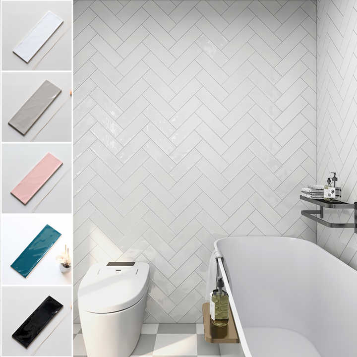 Gạch ốp tường tàu điện ngầm bằng gốm tráng men 3D giá rẻ cho phòng tắm tại Phật Sơn Trung Quốc