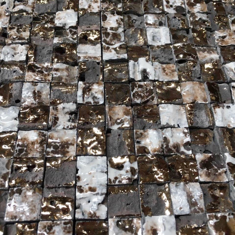 Gạch Mosaic Đá Dung Nham Tự Nhiên Hình Vuông Nhỏ Trang Trí Tường Và Sàn