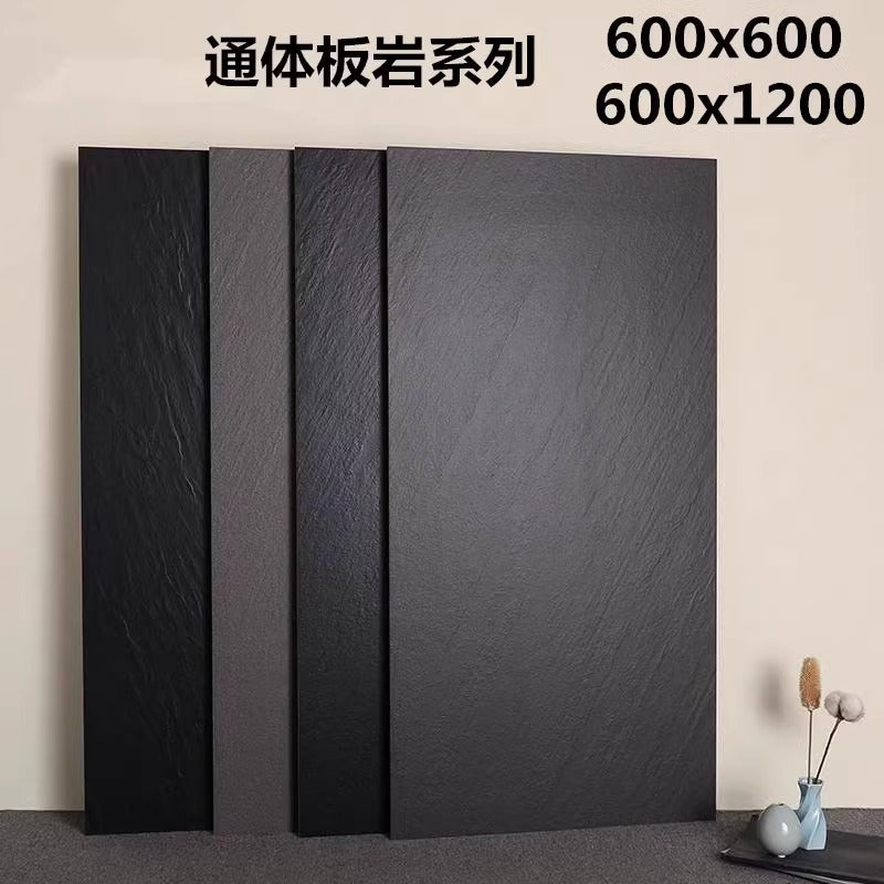 Gạch Gốm Đá Sa Thạch Đen Foshan 60x60 Hiện Đại