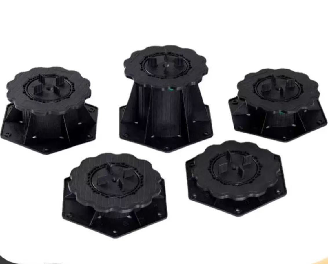 Hệ thống chân đế điều chỉnh bằng PVC chất liệu PP, nâng sàn với phụ kiện lát sàn