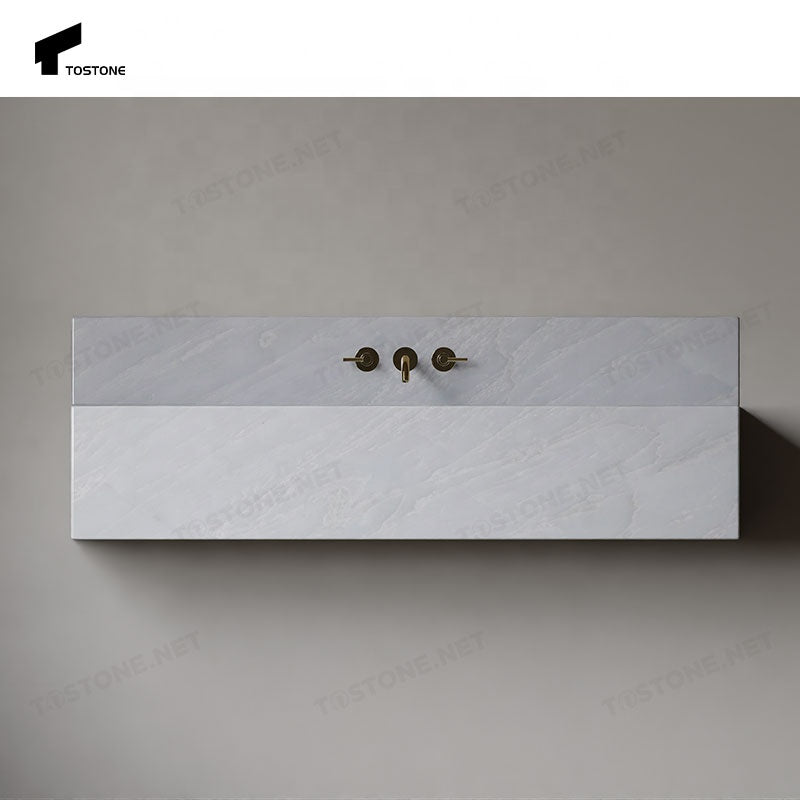 Chậu Rửa Mặt Đá Cẩm Thạch Trắng Tostone Cao Cấp