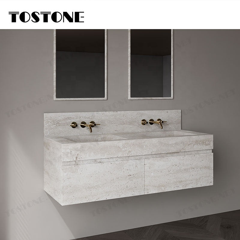 Travertine Trắng Tinh Khôi - Trang Trí Phòng Tắm Cao Cấp