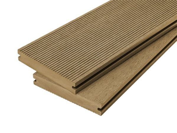 Ván sàn WPC bền bỉ dùng ngoài trời lâu dài, Gỗ composite PVC Óc chó Teak cho lát sàn cao cấp, Sàn gỗ kỹ thuật hèm khóa