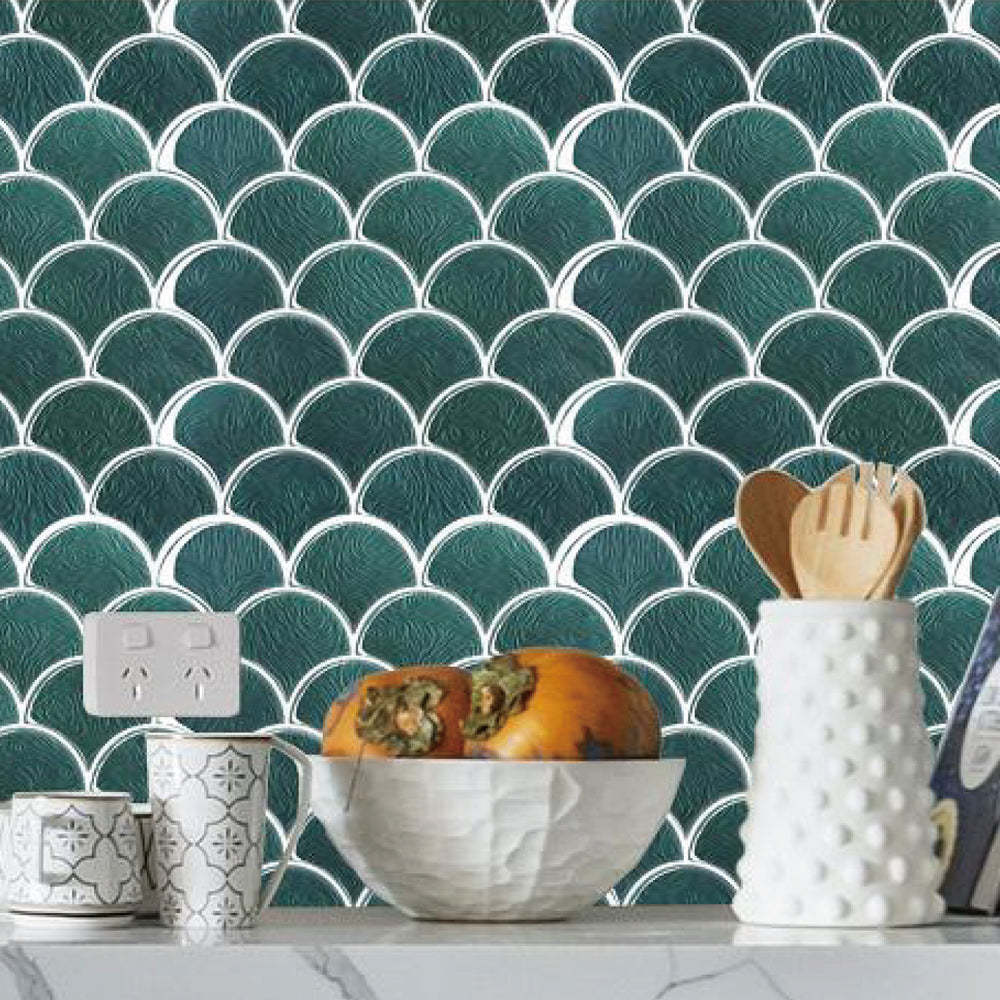 Gạch ốp tường Mosaic 3D bóc dán bếp