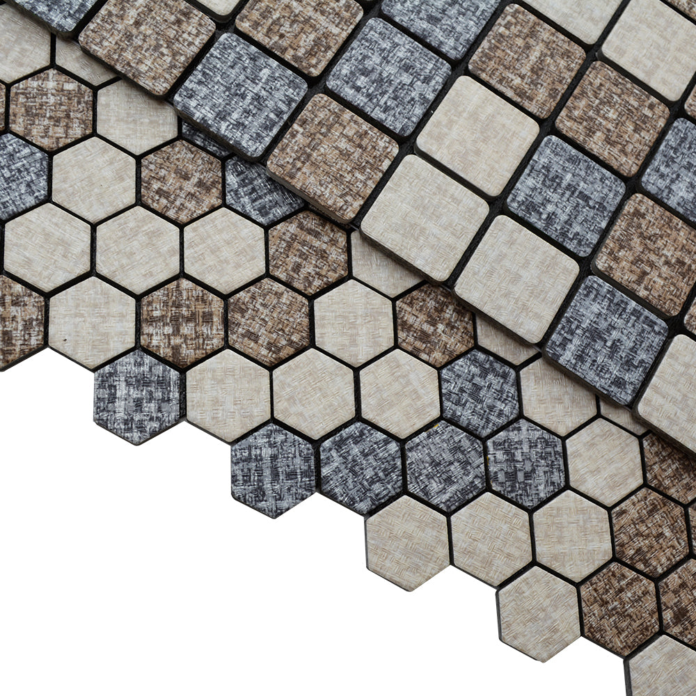 Gạch Mosaic Nhôm Tự Dán Dễ Tự Làm Hình Vuông Mini Phối Màu Trang Trí Tường Nội Thất Phòng Vệ Sinh