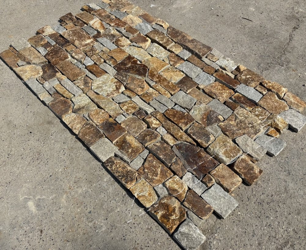 Sản phẩm mới: Tấm ốp Veneer tự nhiên nâu, bền bỉ, kháng axit, thiết kế hiện đại, đá Quartzite phiến, dùng trong nhà và ngoài trời, chống xói mòn do axit