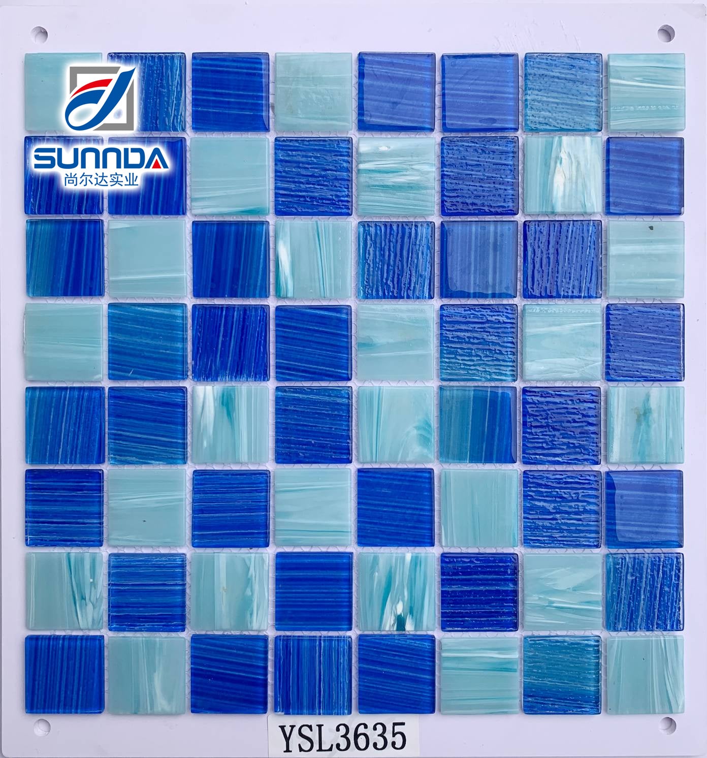 Bán Chạy: Gạch Mosaic Thủy Tinh Xanh Dương Gắn Nóng Chảy Chất Lượng Cao Cho Hồ Bơi và Trang Trí Tường