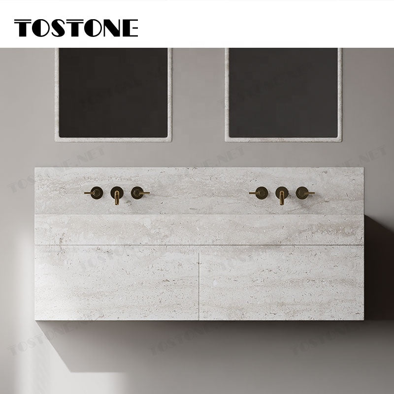 Đá Travertine Tự Nhiên Siêu Trắng Trang Trí Nội Thất