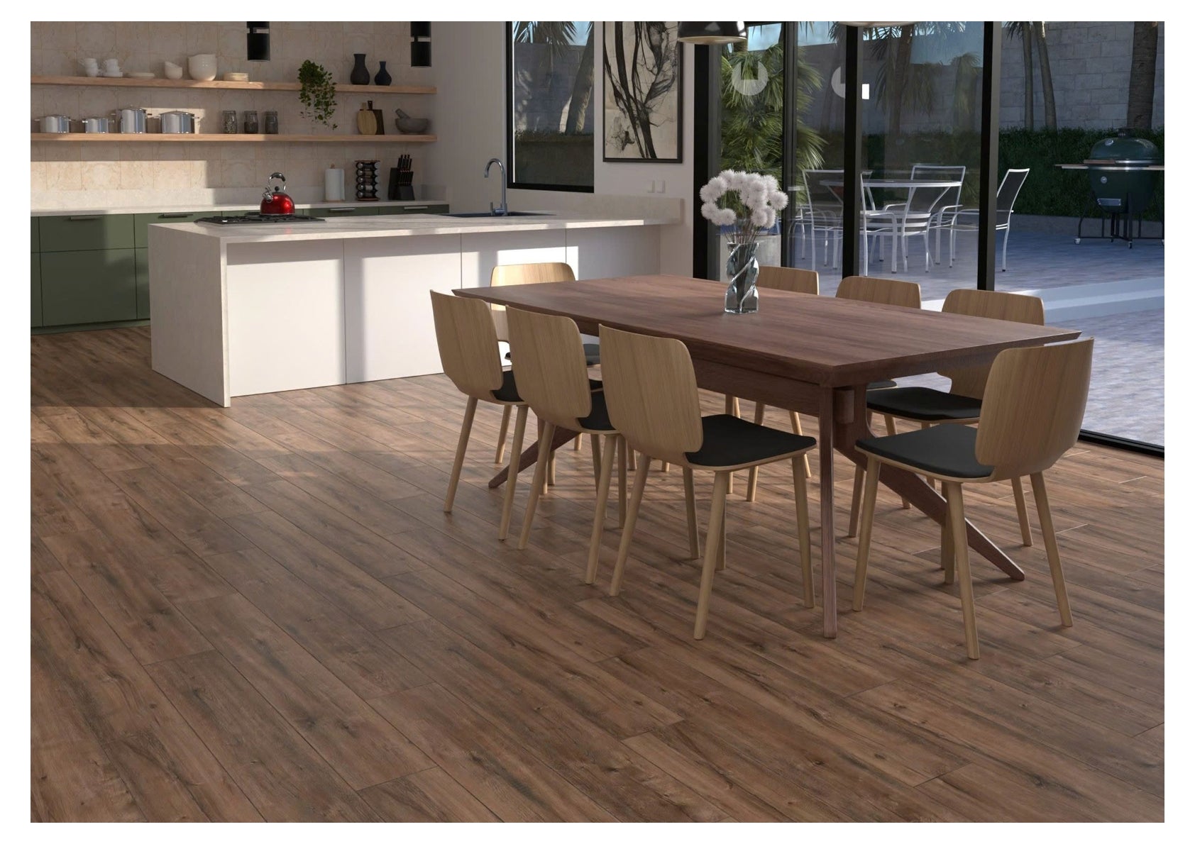 Sàn nhựa Vinyl hèm khóa SPC LVT chống nước sang trọng dùng trong nhà, độ dày 8mm 7mm 5mm 4mm, trang trí nội thất.
