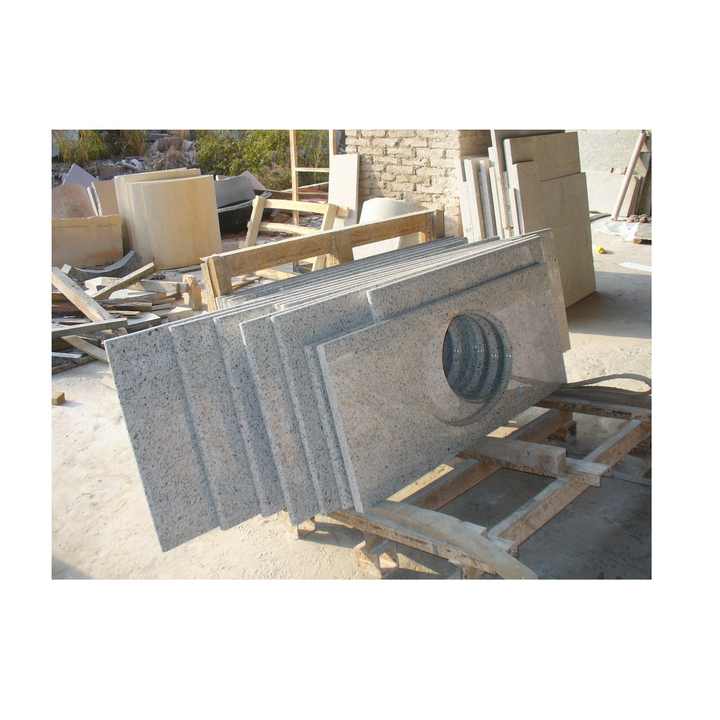 Bàn làm việc bằng đá granite tự nhiên màu trắng, bàn trang điểm phòng  – Daisan Store