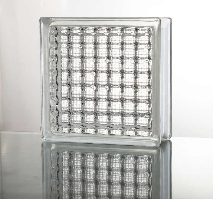 Bán buôn xây dựng trang trí khối gạch thủy tinh rỗng 8&quot; vuông cắt sẵn và sẵn sàng để lắp đặt kính trắng trang trí