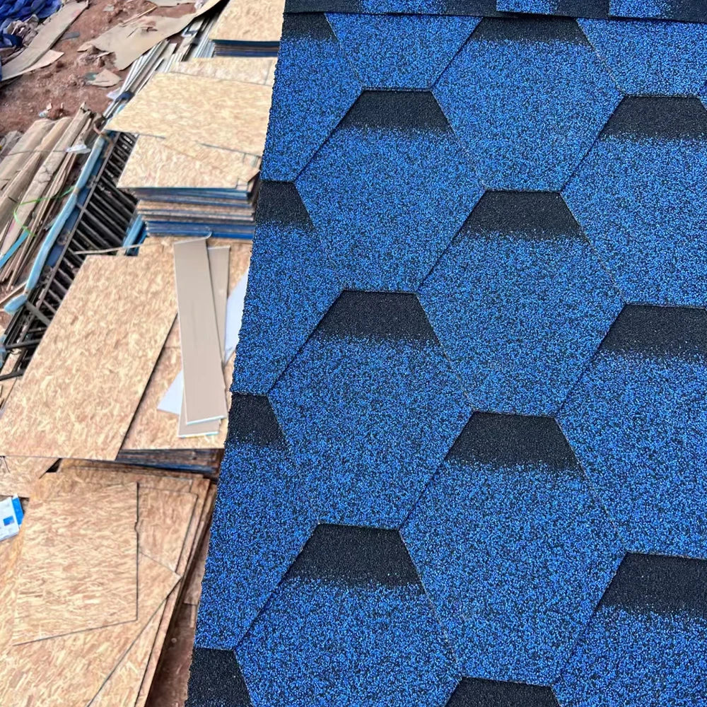 High Quality More 5 Years Warranty Asphalt Shingles Tiles Free Sample Modern Waterproof Machine Made Villa Use Bitumen Roofing 3