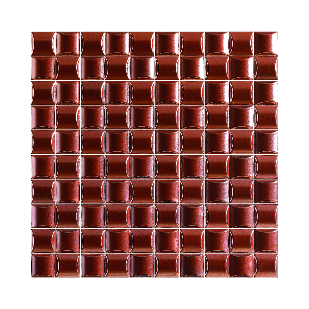 Chất lượng cao cấp Thỏ Trắng 30.4x30.4mm Dày 9mm Gạch Mosaic Gốm sứ Men pha lê ánh kim Chống trượt Bền Phòng tắm hiện đại