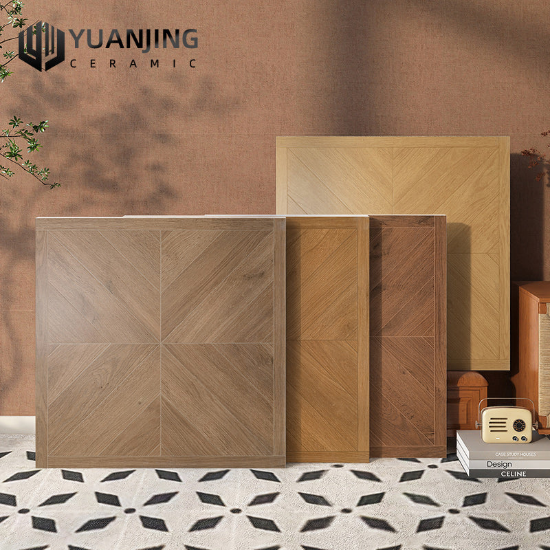 Gạch Sứ Lát Sàn Chống Trượt Mờ Vân Gỗ Bề Mặt Vi Khuôn Kiểu Cổ Điển Quảng Đông 800x800 Cho Phòng Ăn Phòng Ngủ