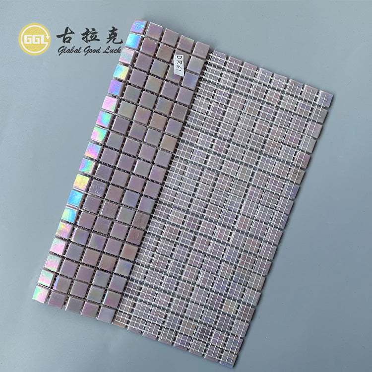 Gạch Mosaic Thủy Tinh Tím Hình Vuông Mini