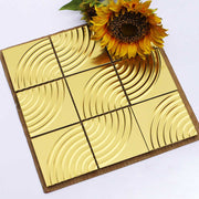 Gạch Mosaic Thép Không Gỉ Vàng Gương Trang Trí Tường