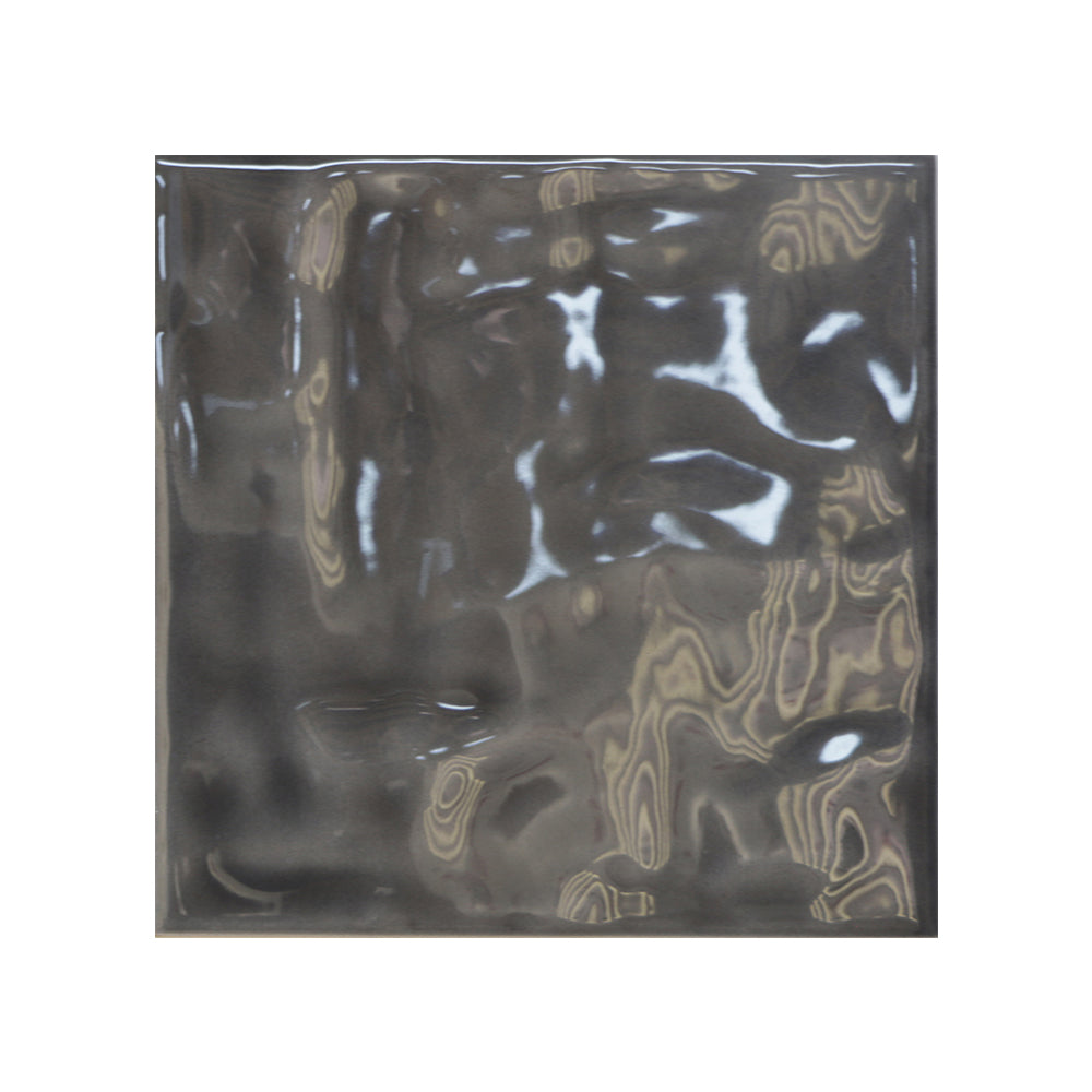 Gạch ốp tường kiểu Subway màu đen và xám, bề mặt men, thiết kế mộc mạc, trông giống gạch, dùng cho sảnh