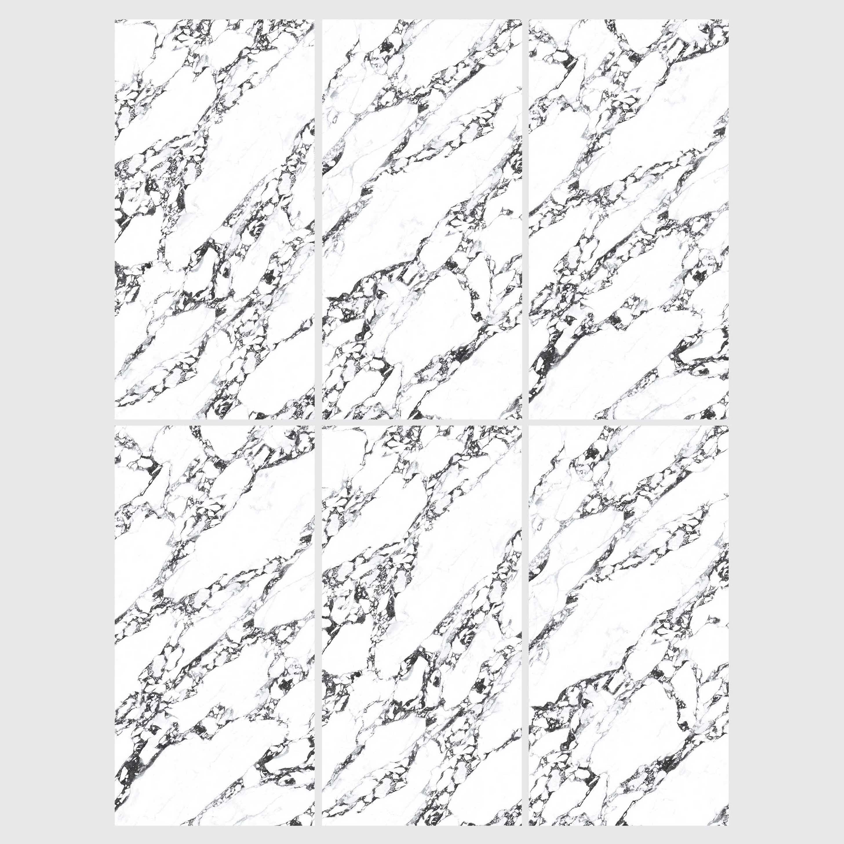 Tấm Sứ Ốp Tường Cao Cấp Vân Đá Cẩm Thạch, Tráng Men Bóng Cao, Màu Trắng 1200x600