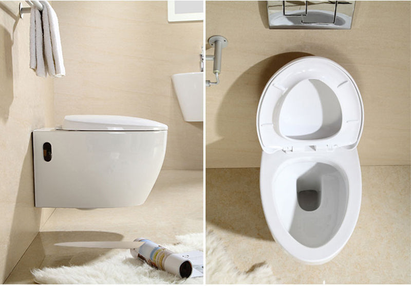 Giá Tốt Nhất Bồn Cầu Gốm Sứ Treo Tường Két Nước Âm Thiết Kế Phương Tây Mới Nhất