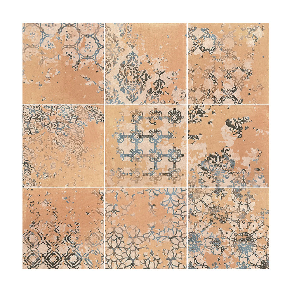 Gạch ốp tường và lát sàn kiểu Subway mộc mạc, họa tiết hoa, dùng cho phòng tắm, nhà bếp, phòng ăn