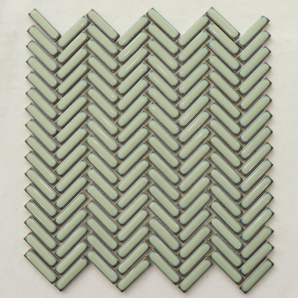 Gạch ốp tường trang trí nội ngoại thất, ốp bếp, Gạch Mosaic Gốm Sứ Bóng Hình Mũi Tên