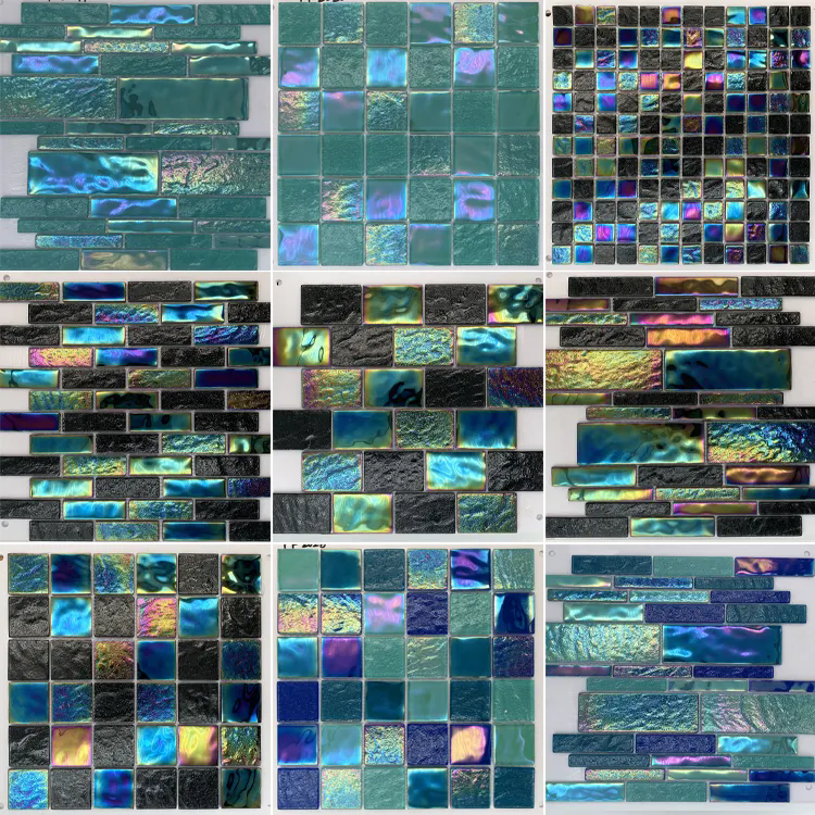 Gạch Mosaic Sứ Men Rạn Băng Đa Dạng Màu Sắc Dùng Cho Hồ Bơi Bán Sỉ