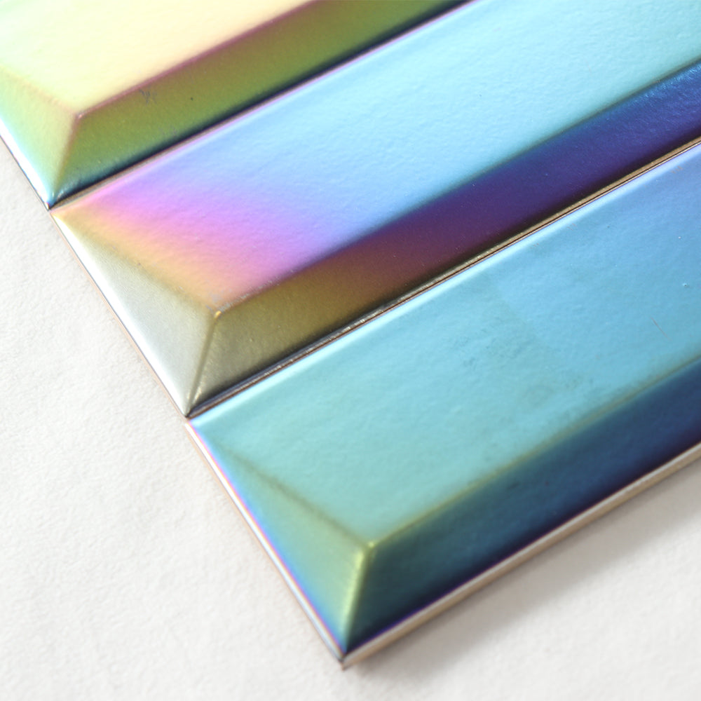 Gạch ốp tường gốm sứ kiểu Subway tráng men mạ điện 3D trang trí giá rẻ Trung Quốc cho phòng tắm, nhà bếp, nhà vệ sinh