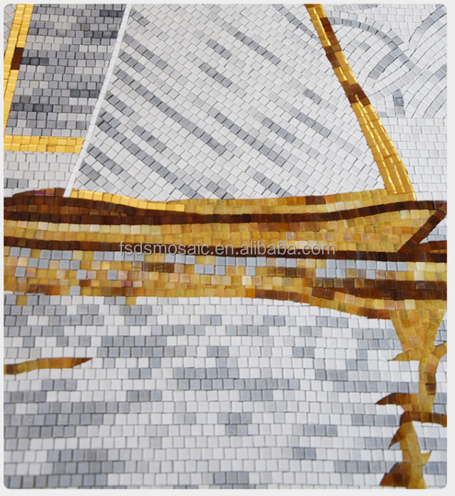 Tranh khảm mảnh kính trang trí tường phòng khách hành lang theo họa tiết nữ tính cao cấp đặt làm riêng