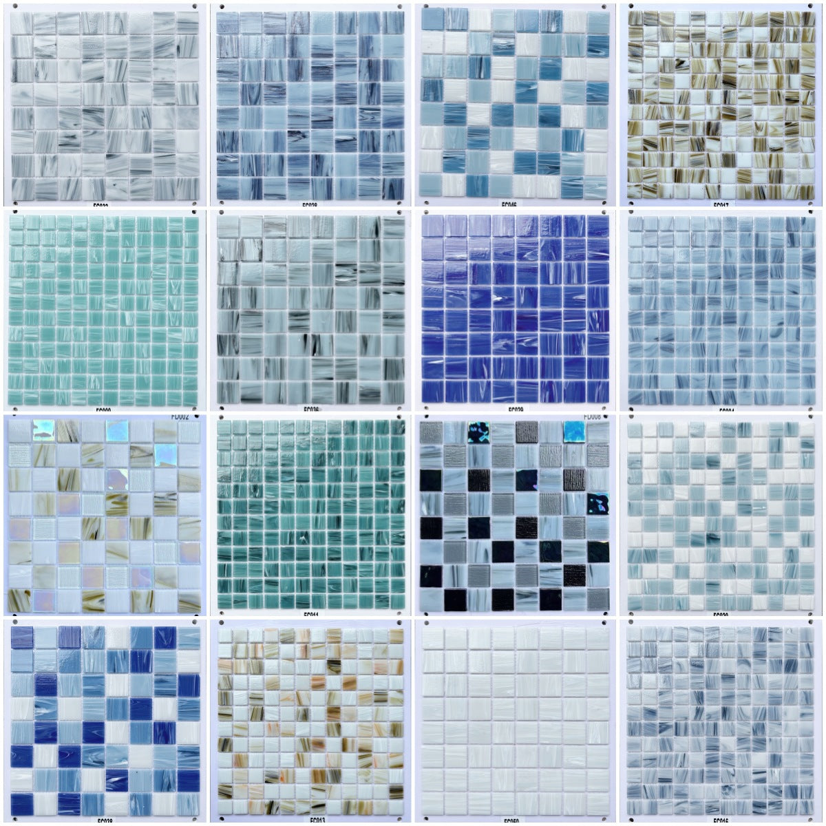 Thiết kế mới Gạch mosaic kính hồ bơi ốp tường trang trí phòng tắm trong nhà ngoài trời
