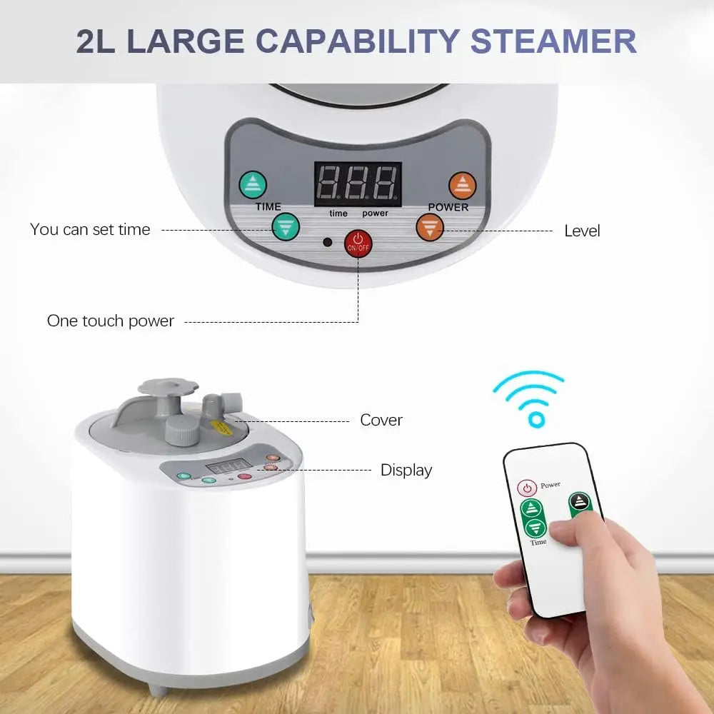 Smartmak Sauna Toan Than Di Dong 2L US Plug Dieu Tu Xa