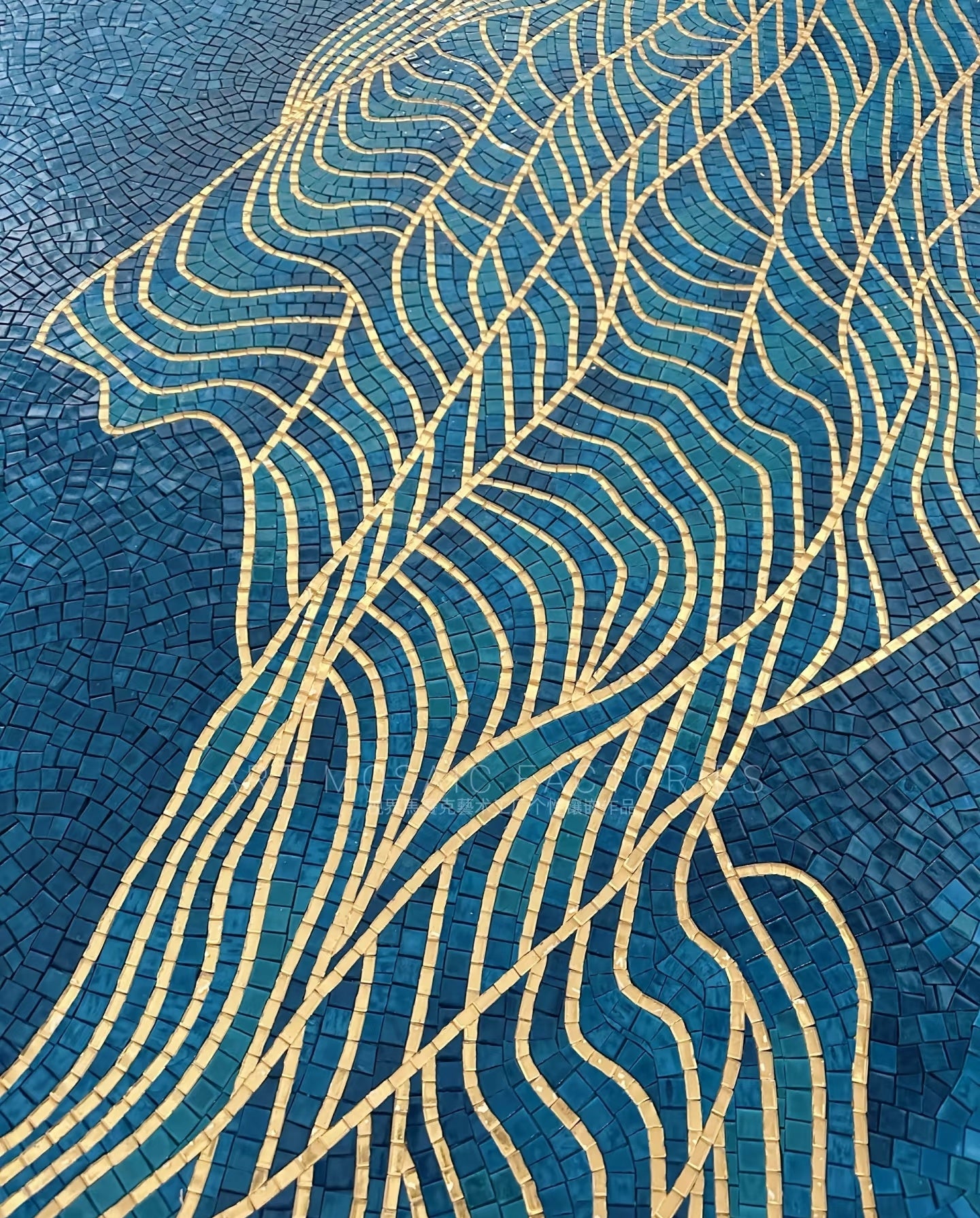 Tranh Tường Nghệ Thuật Mosaic Kính Cho Hồ Bơi Và Tường