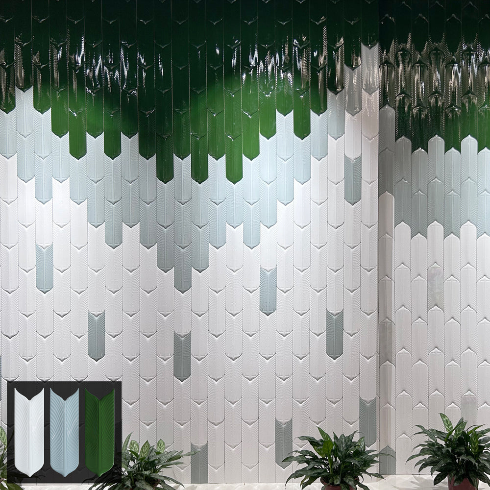 Gạch Mosaic Thiết Kế Hoa Văn Lông Vũ Nghệ Thuật Giá Rẻ Trung Quốc
