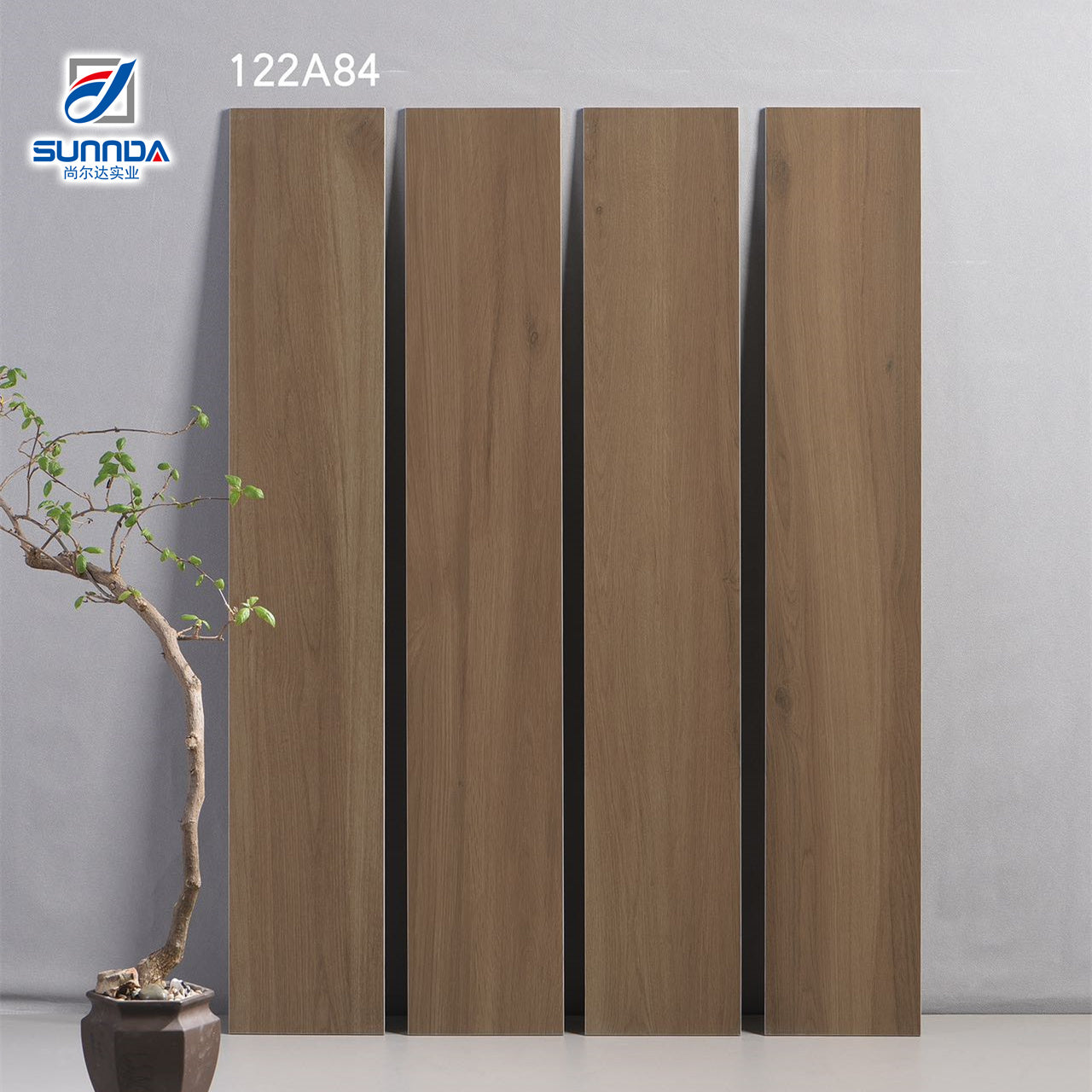 Gạch Men Màu Sắc Rõ Nét, Chống Trơn Trượt, Bề Mặt Mờ, Vân Gỗ Nâu Xám, Ngừng Sản Xuất, Kích Thước 200x1000mm