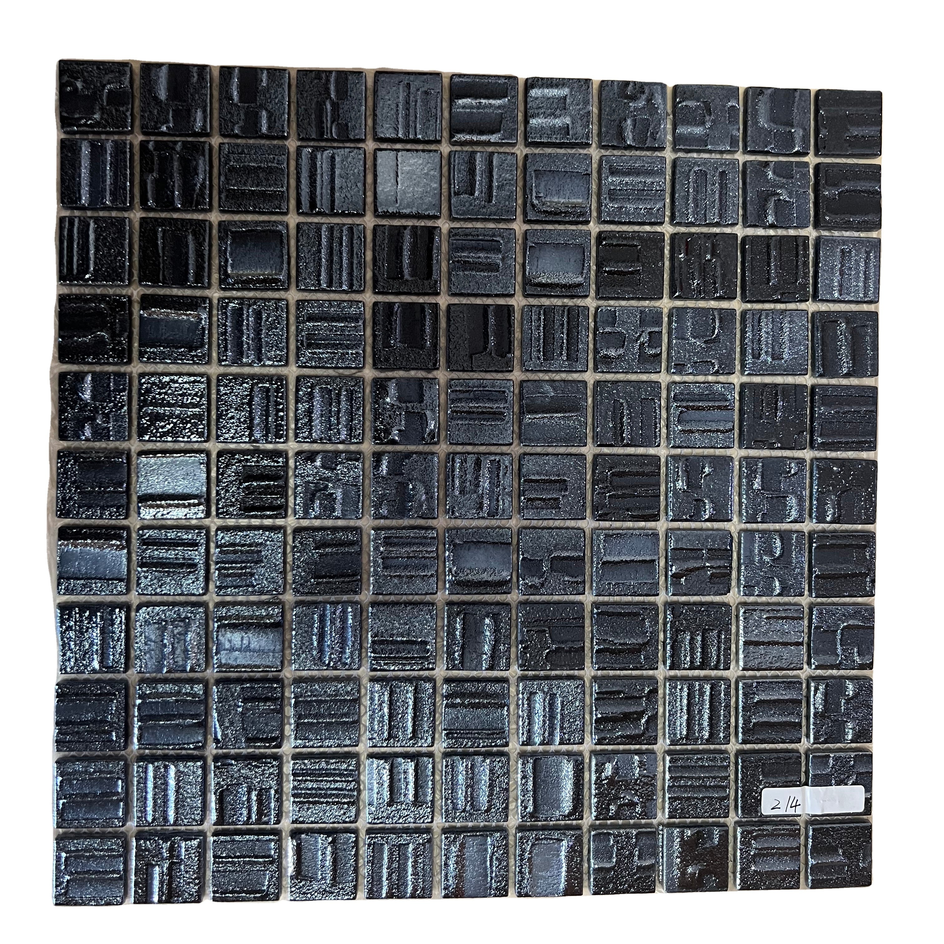 Gạch Mosaic Kính Nóng Chảy Hiện Đại Ốp Sàn Tường Phòng Tắm & Hồ Bơi