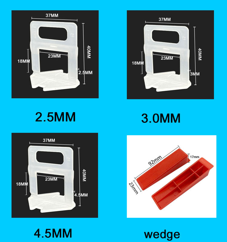 Hệ thống cân bằng gạch với kẹp cách khoảng 1.5mm & 1mm hiện đại