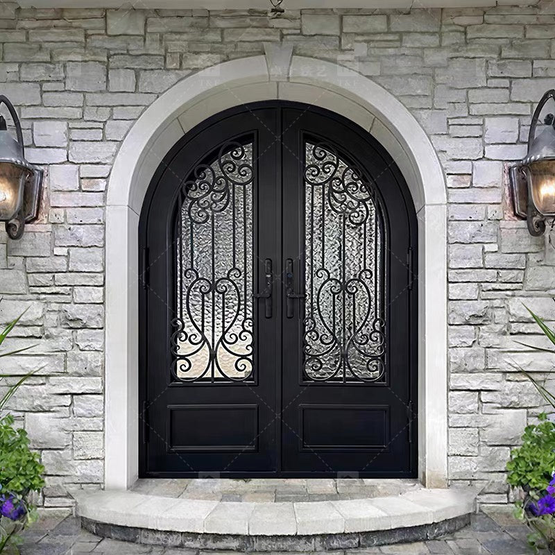 Cửa Chính Đôi Sắt Rèn Sang Trọng Thiết Kế Mới