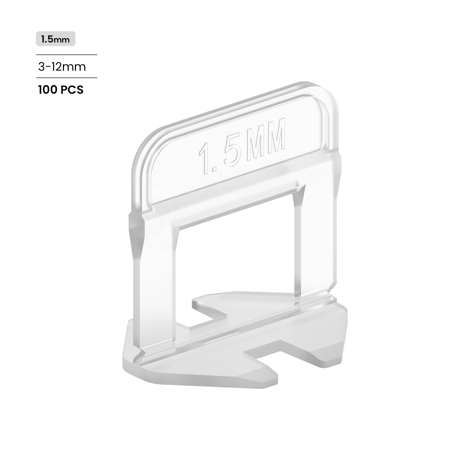 Kẹp cân bằng gạch nhựa 1.5mm kèm dụng cụ chuyên dụng, có thể tái sử dụng