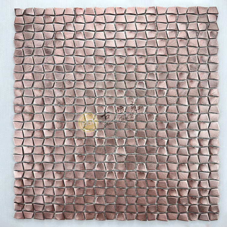 Gạch Mosaic Kim Loại Vuông Bề Mặt Bóng, Thiết Kế Hiện Đại, Chống Nước, Tùy Chọn Màu Sắc Cho Tường Nội Thất Căn Hộ
