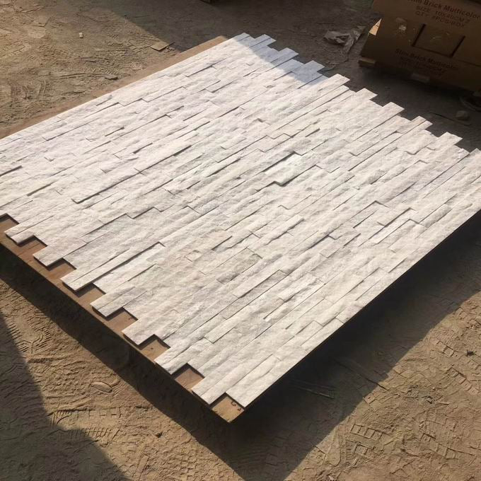 Tấm ốp đá Quartzite trắng tinh khiết hiện đại thiết kế Châu Âu