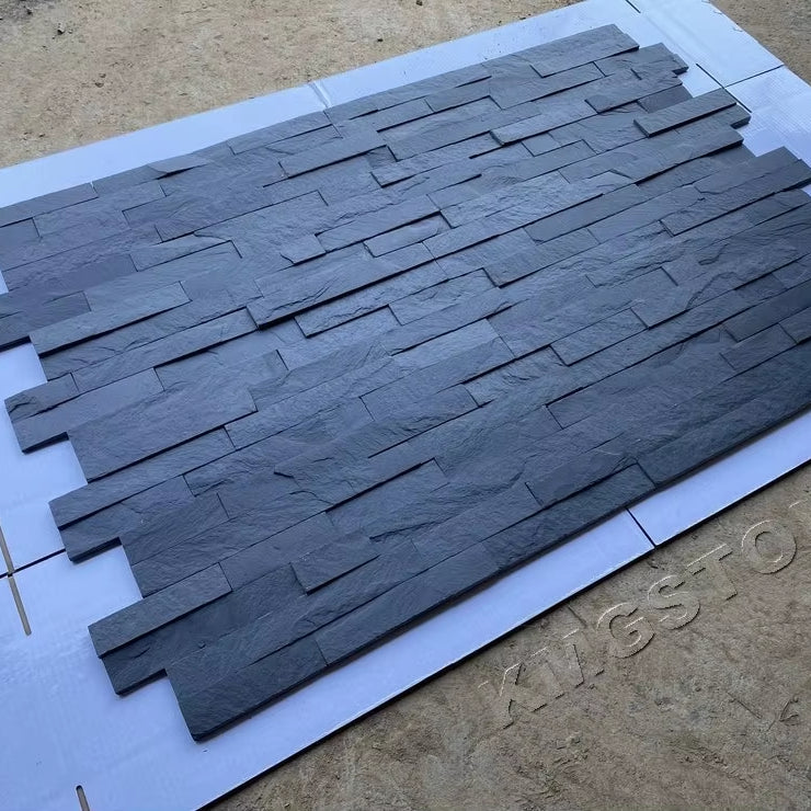 Sỉ Tấm Đá Veneer Phiến Đen Tự Nhiên Ốp Tường Ngoại Thất