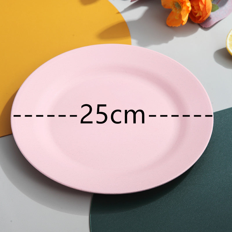 Đĩa 25cm Rơm Lúa Mì Sáng Tạo, Đĩa Món Tây Phong Cách Ngôi Sao Mạng Dành Cho Gia Đình, Đĩa Pizza Phong Cách Ins Bắc Âu