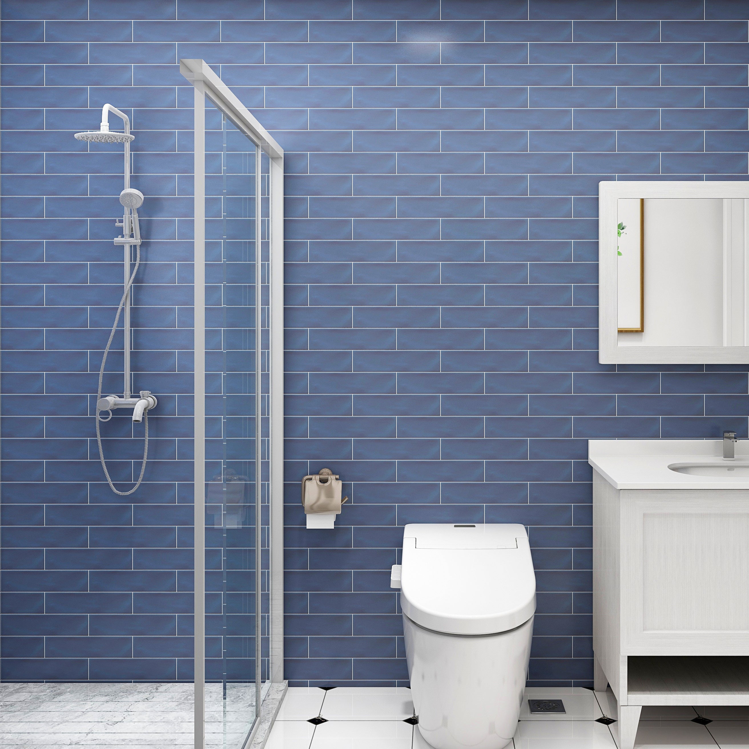 Gạch men ốp lát sàn và tường bếp, phòng tắm, họa tiết in thủ công 3D, 75x300cm