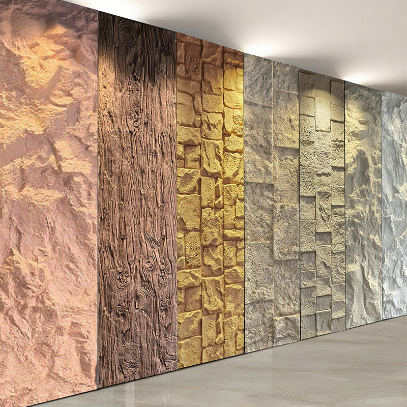 Tấm ốp tường đá PU tùy chỉnh, dùng cho nội - ngoại thất, kích thước lớn