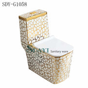 Giá bồn cầu vệ sinh mạ vàng bằng gốm sứ