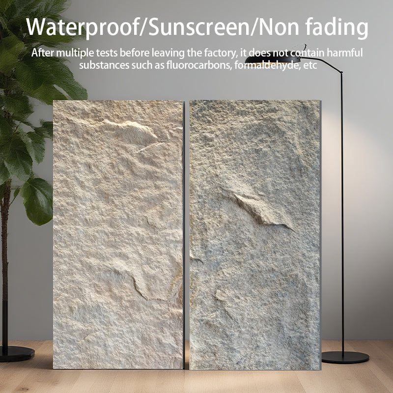 Tấm ốp tường đá PU tùy chỉnh, dùng cho nội - ngoại thất, kích thước lớn