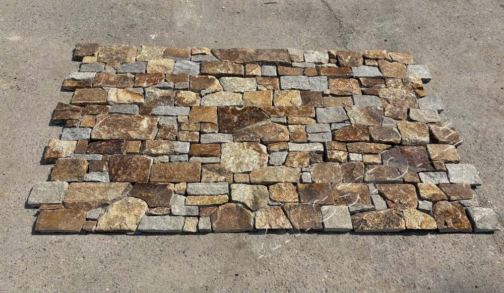 Sản phẩm mới: Tấm ốp Veneer tự nhiên nâu, bền bỉ, kháng axit, thiết kế hiện đại, đá Quartzite phiến, dùng trong nhà và ngoài trời, chống xói mòn do axit