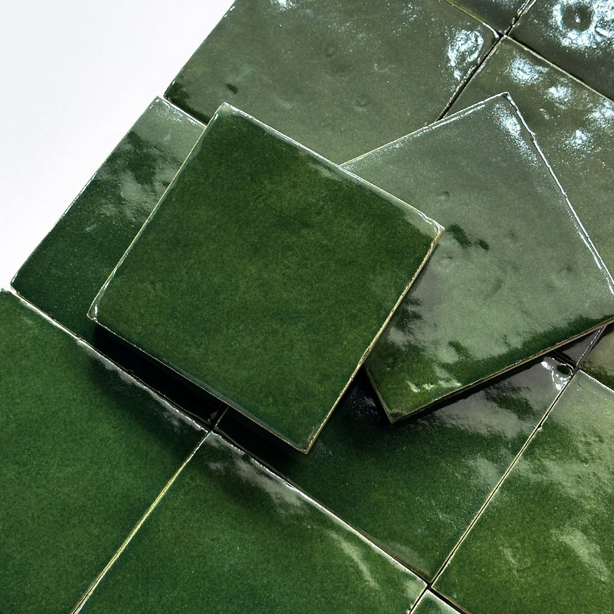 Gạch Vuông Bóng Chống Trượt Kháng Khuẩn Thủ Công Sang Trọng Ma-rốc Cổ Điển Cổ Kính Xanh Lá Đậm Dùng cho Nội Thất Nhà Kho Phòng Ốc