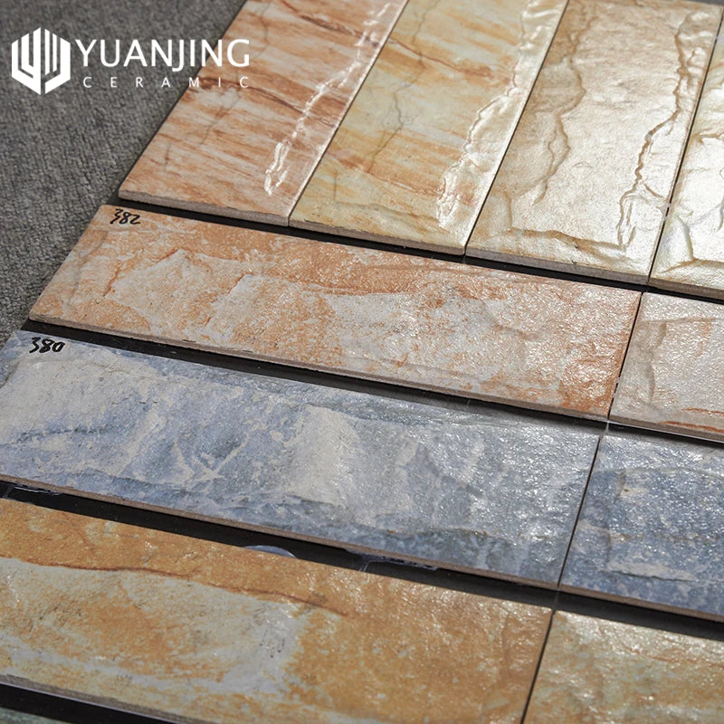 Gạch Sứ 100x300mm 3D Lõm Lồi Men Mờ Gạch Gốm Kiểu Biệt Thự Cổ Điển Nhà Cung Cấp Trung Quốc Trang Trí Nhà Cửa Gạch Ốp Tường Ngoại Thất