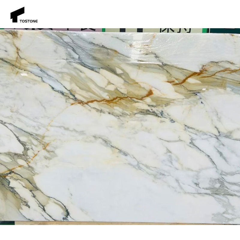 Mặt Bàn Đá Cẩm Thạch Tự Nhiên Vàng Brazil Cao Cấp Tostone dành cho Nhà ở, Biệt thự, Căn hộ, Phòng ăn, Bàn đảo, Bàn trang điểm, Tường.